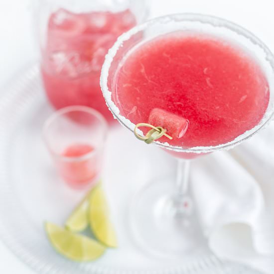 Watermelon & Hibiscus Margaritas