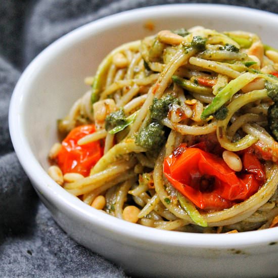 Roasted Tomato and Pesto Pasta