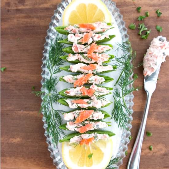Smoked Salmon Sugar Snap Peas