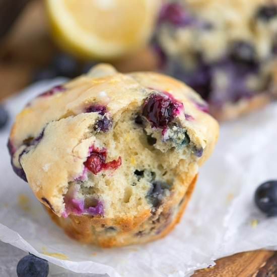 Blueberry Lemon Cream Cheese Muffin