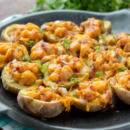 Grilled BBQ Chicken Potato Skins