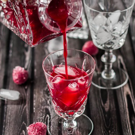 Homemade Raspberry Liqueur Elixir