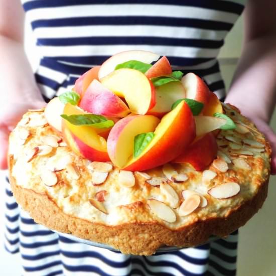 Peach & Basil Almond Shortcake