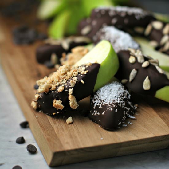 Chocolate Dipped Apple Slices