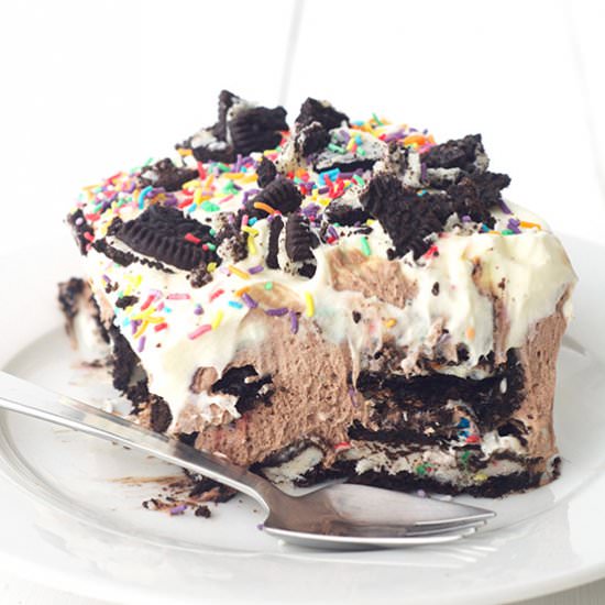 Birthday Cake Oreo Icebox Cake