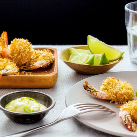Coconut Prawns with Lime Mayonnaise