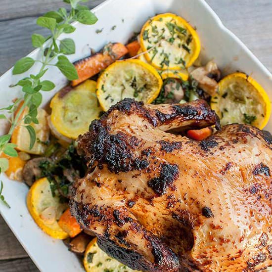 Barbecue Chicken with Vegetables