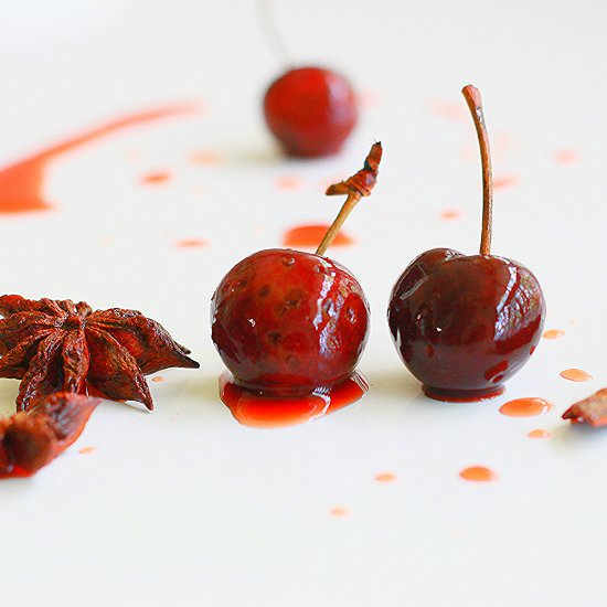 Sweet and Spicy Pickled Cherries