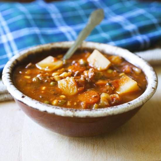Slow Cooker Beef & Vegetable Soup