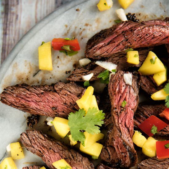 Skirt Steaks With Fresh Mango Salsa