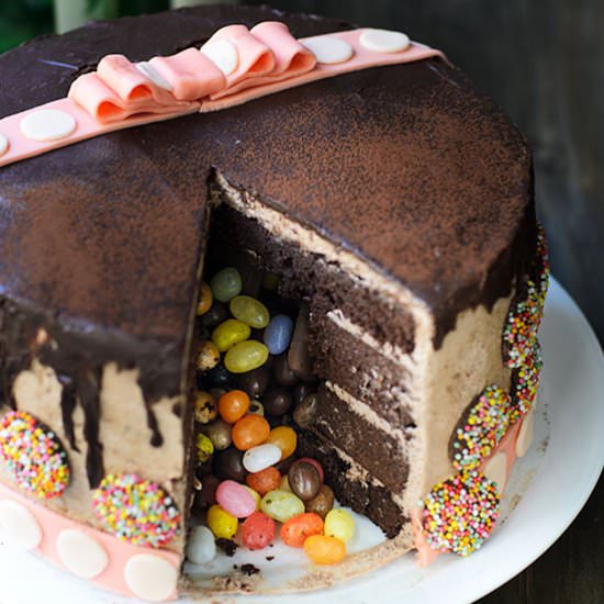 Piñata Chocolate Cake