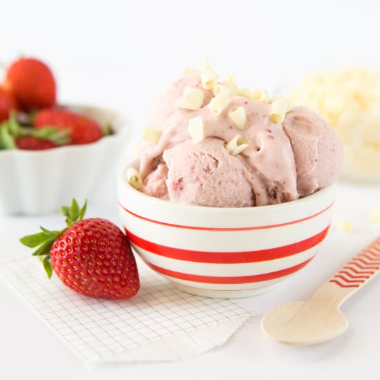 Strawberry Cake Batter Gelato