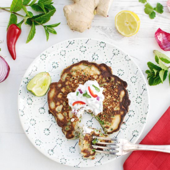 Fluffy Spinach Pancakes