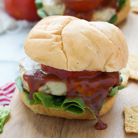 Spicy BBQ Tex Mex Chicken Burgers