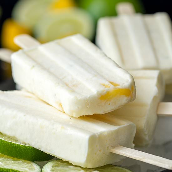 Coconut Mango Lime Popsicles