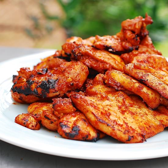 Spicy grilled Korean chicken