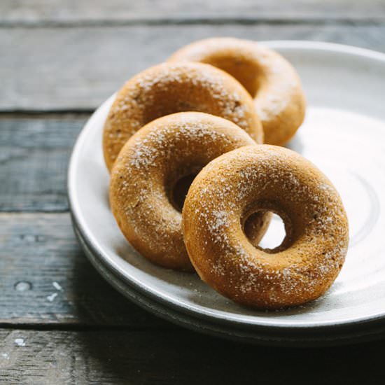 Rhubarb Apple Baked Donuts
