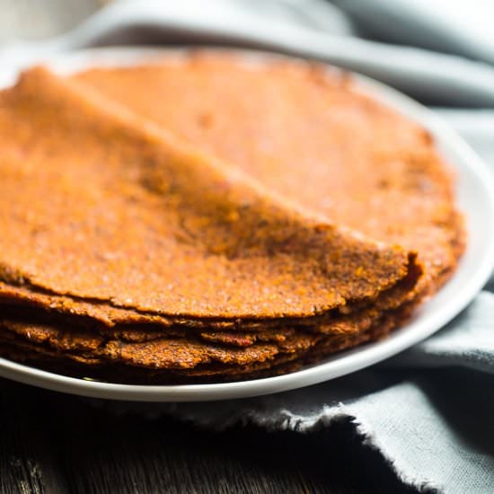 Vegan Sun Dried Tomato Tortillas