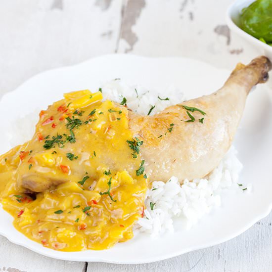 Pineapple Curry Sauce with Chicken