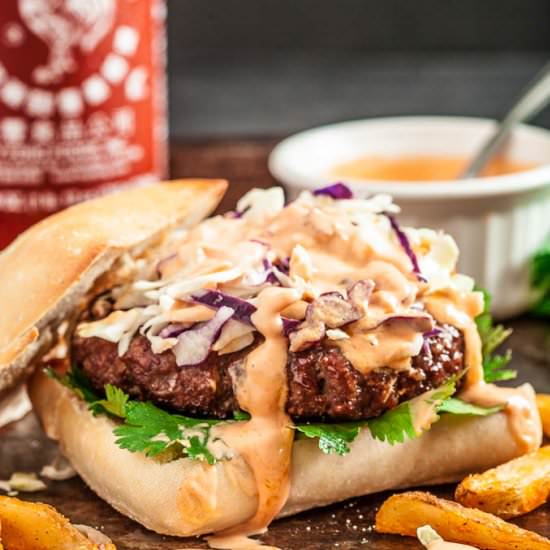 Asian Burger Sriracha Mayo