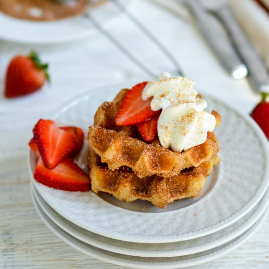 Cinnamon Sugar Churro Waffles