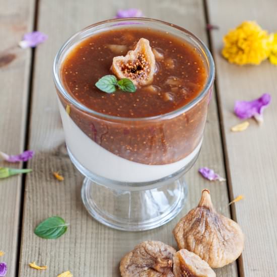 Panna Cotta & Balsamic Fig Compote