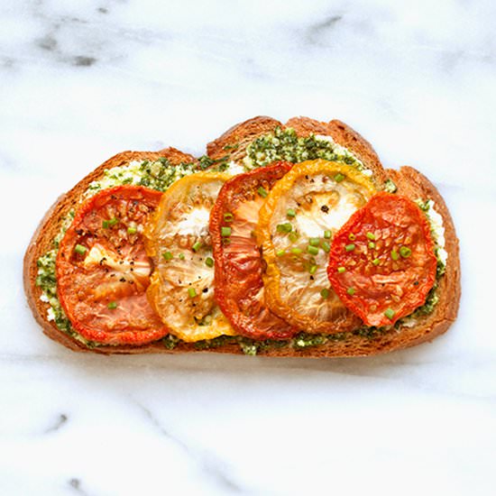 Tomato Pesto Tartine