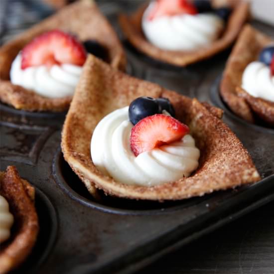 Red White & Blue Tortilla Cups