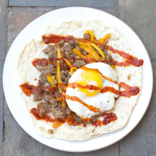 Sausage and Egg Breakfast Burrito