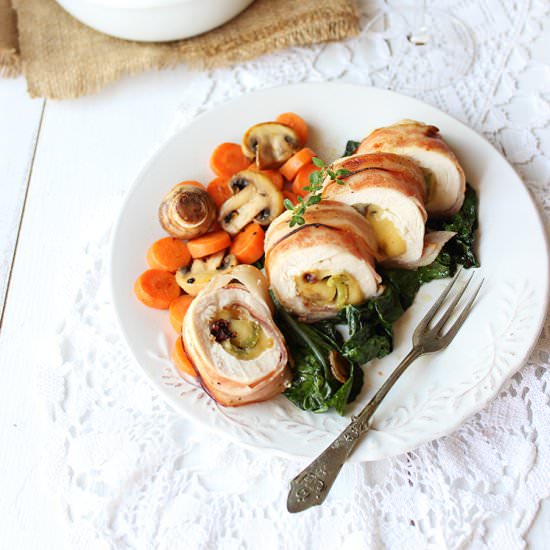 Bacon Wrapped Chicken Rolls