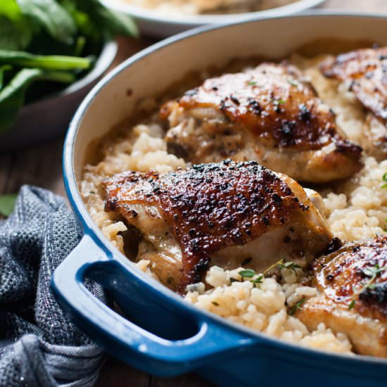 One Pot Risotto and Chicken