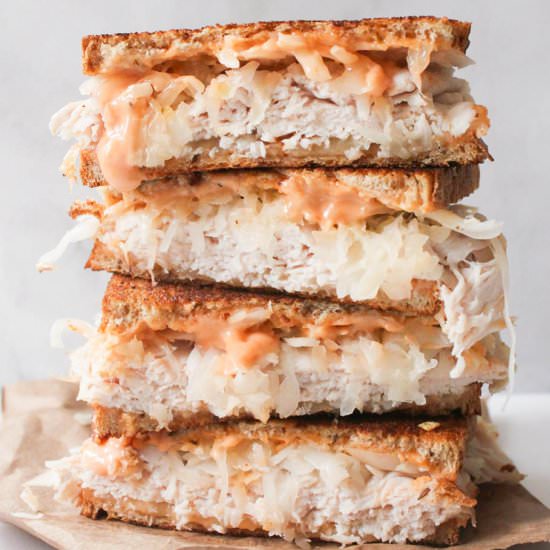 Dude Diet Turkey Reuben Sandwiches