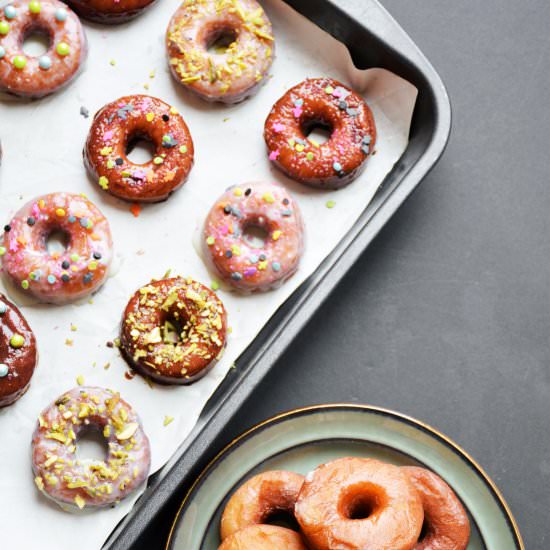 Homemade Eggless Donuts or Doughnut