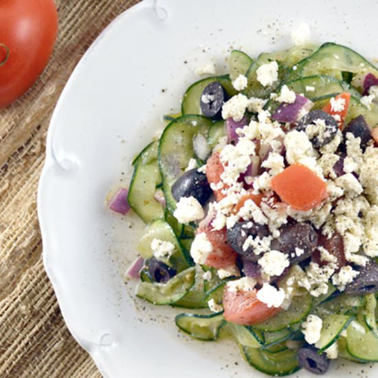 Spiralized Greek Pasta