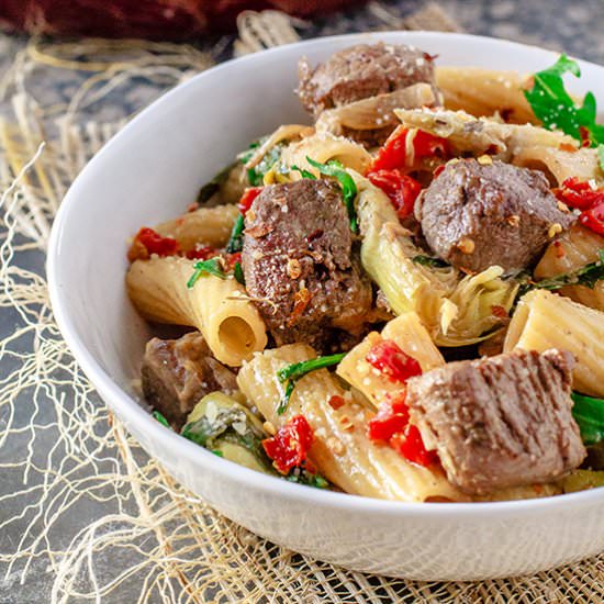 Steak Arugula Pasta