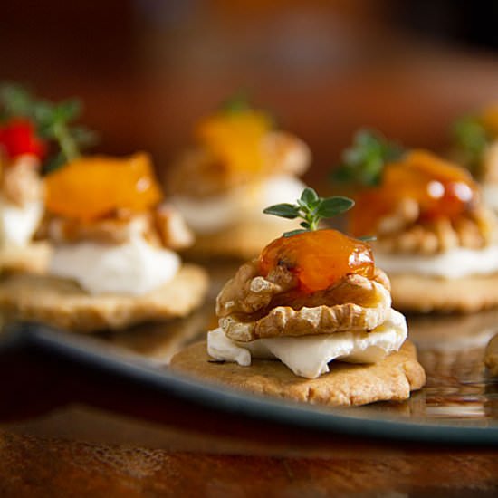 Blue Cheese-Walnut Shortbread