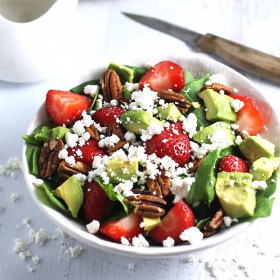 Strawberry Avocado Spinach Salad