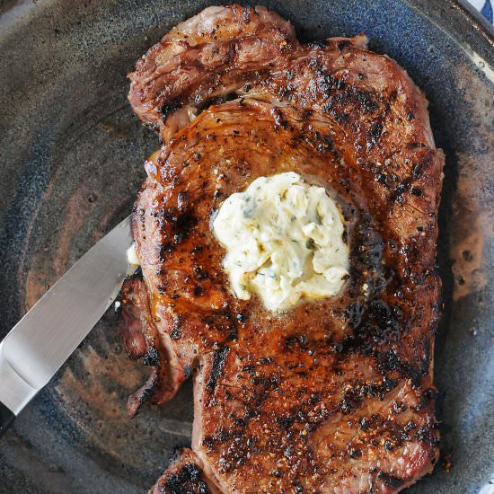Ribeye with Blue Cheese Butter