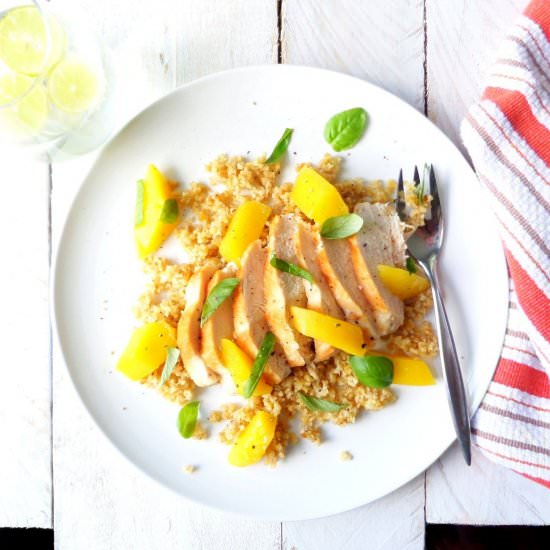 Mango-Basil Chicken with Freekeh