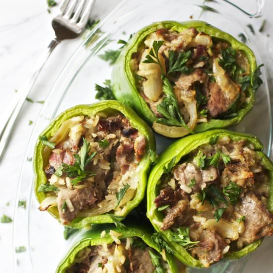 Philly Cheesesteak Stuffed Peppers