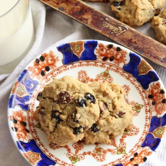 Hazelnut & Blueberry Cookies
