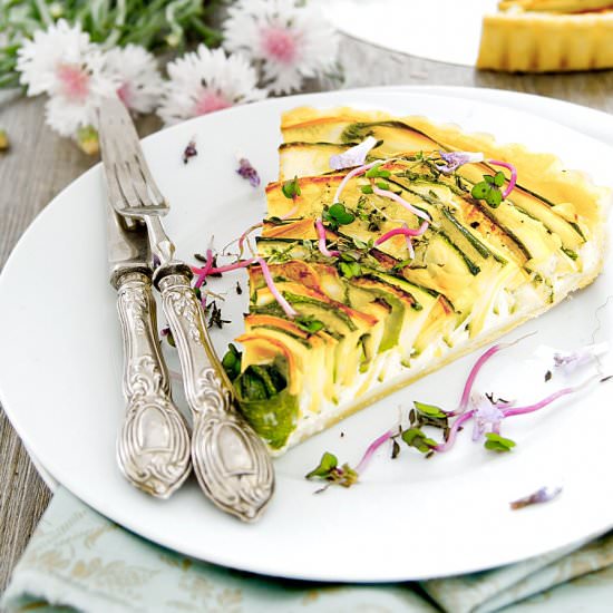 Zucchini vegan tart