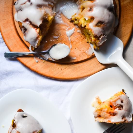 Lemon Rhubarb Bundt Cake