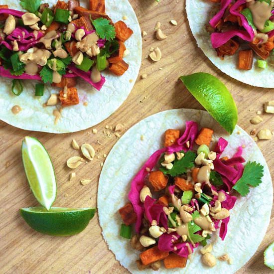 Thai Tempeh Tacos