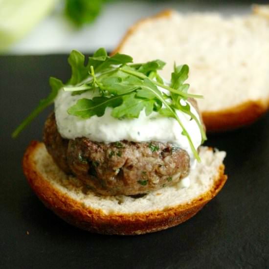 Greek Lamb Burgers