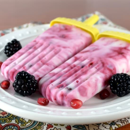 Blackberry and Pomegranate Popsicle