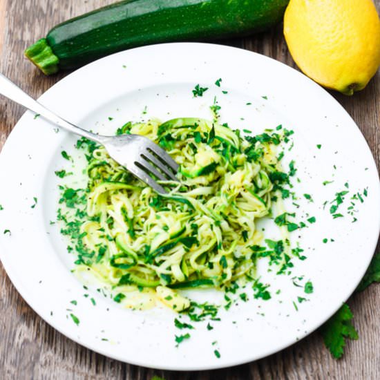 Garlic Lemon Zucchini Noodles