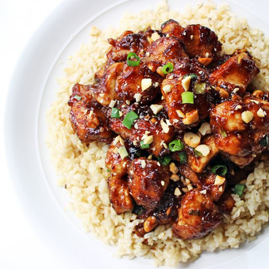 Spicy Mandarin Cashew Chicken