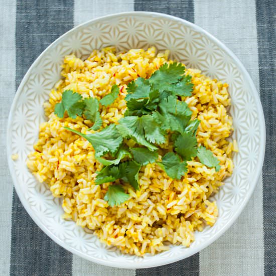 Saffron Brown Rice