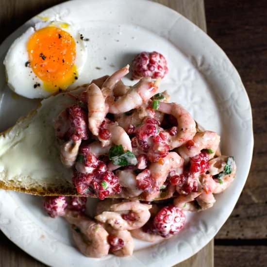 Shrimp and Raspberry Salad